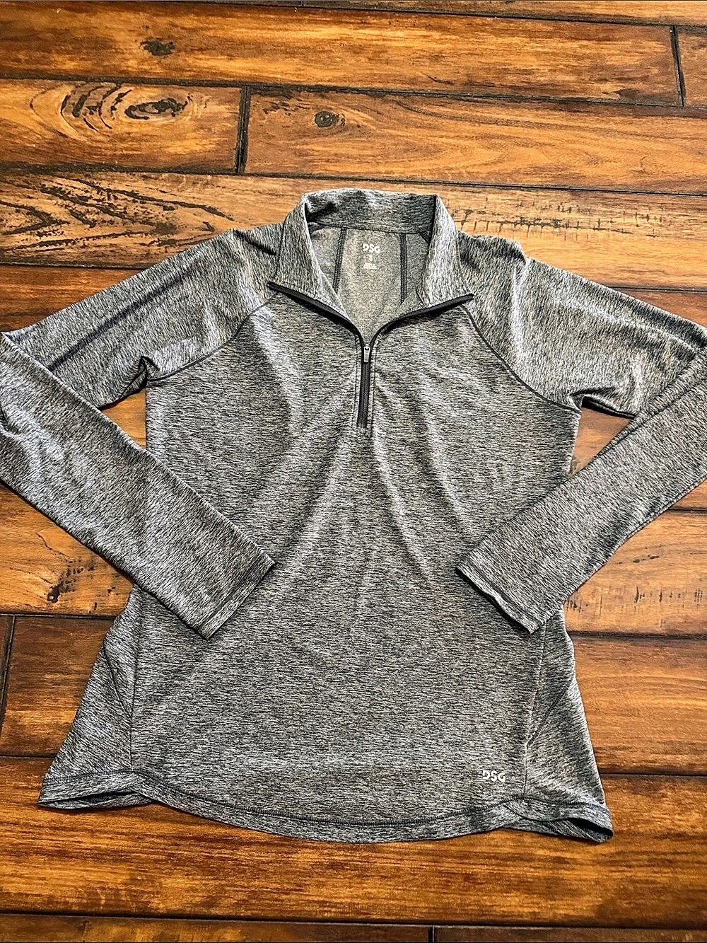 DSG Like New Women's Activate 1/4 Zip Pullover Heathered Gray Long Sleeve Top